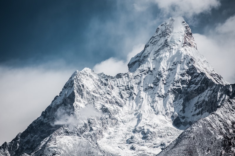 Annapurna range panorama at sunrise