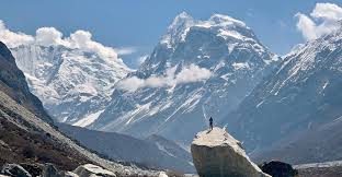 Langtang Valley with Himalayan peaks